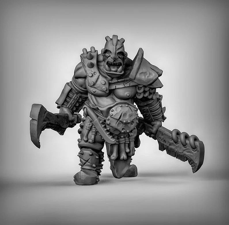 Ogres Fighter Miniature - B - 28mm