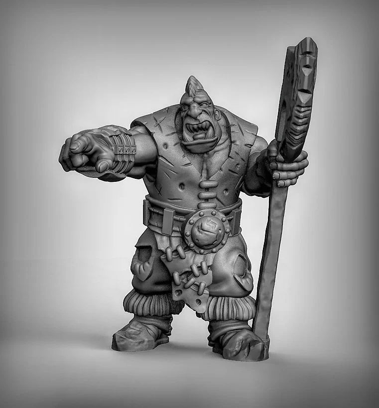 Ogres Fighter Miniature - B - 28mm