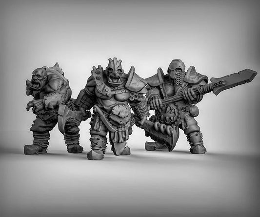 Ogres Fighter Miniature - Set of 3 - 28mm