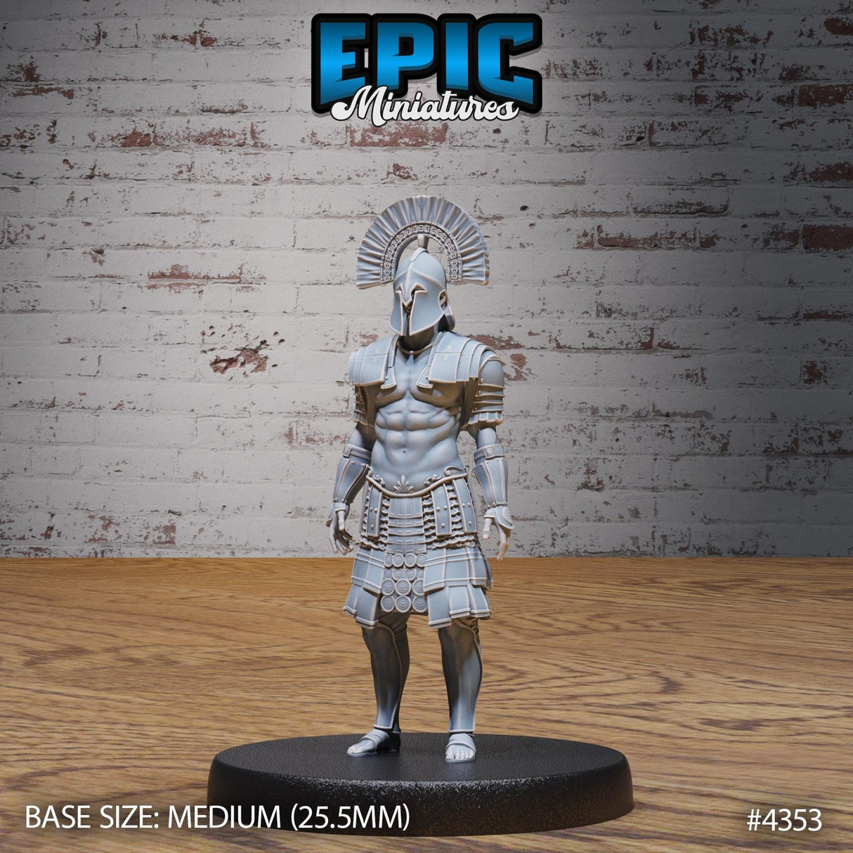 Olympian Soldier Miniature | 4353 - Tabletop RPG & D&D miniature. Perfect for wargaming & collectors