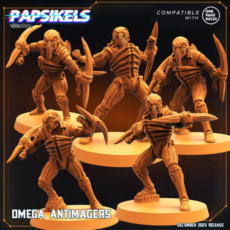 Omega Antimager Miniature | Full Set All Models - Tabletop RPG & D&D miniature. Perfect for wargaming & collectors