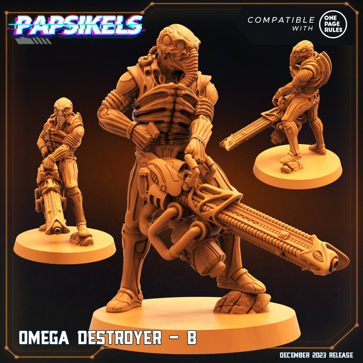 Omega Deystroyer Miniature | Destroyer B - Tabletop RPG & D&D miniature. Perfect for wargaming & collectors