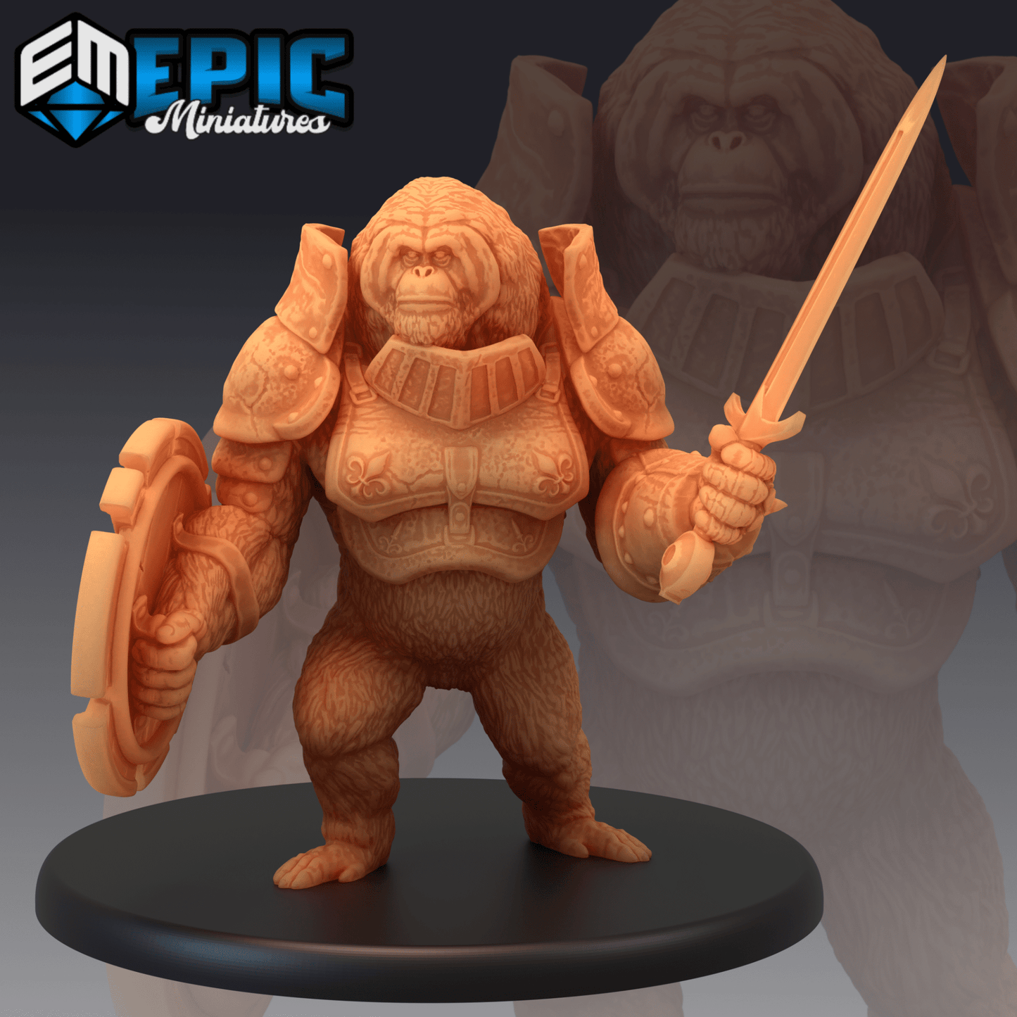 Orangutan Knight Miniature - A - 28mm
