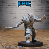 Orc Chief Miniature | C - Tabletop RPG & D&D miniature. Perfect for wargaming & collectors