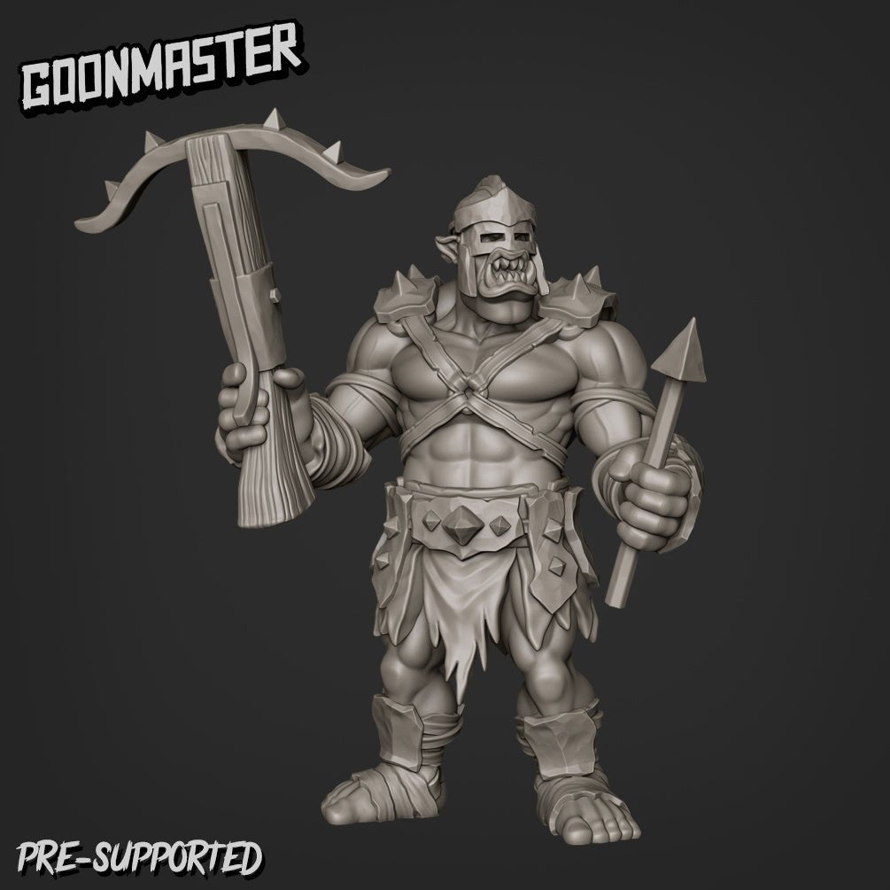 Orc Fighter Miniature - B - 32mm