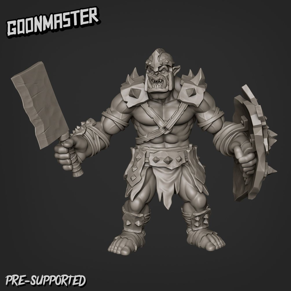Orc Fighter Miniature | C - Tabletop RPG & D&D miniature. Perfect for wargaming & collectors