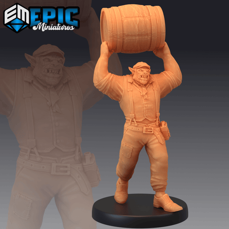 Orc Henchman Miniature | C - Tabletop RPG & D&D miniature. Perfect for wargaming & collectors