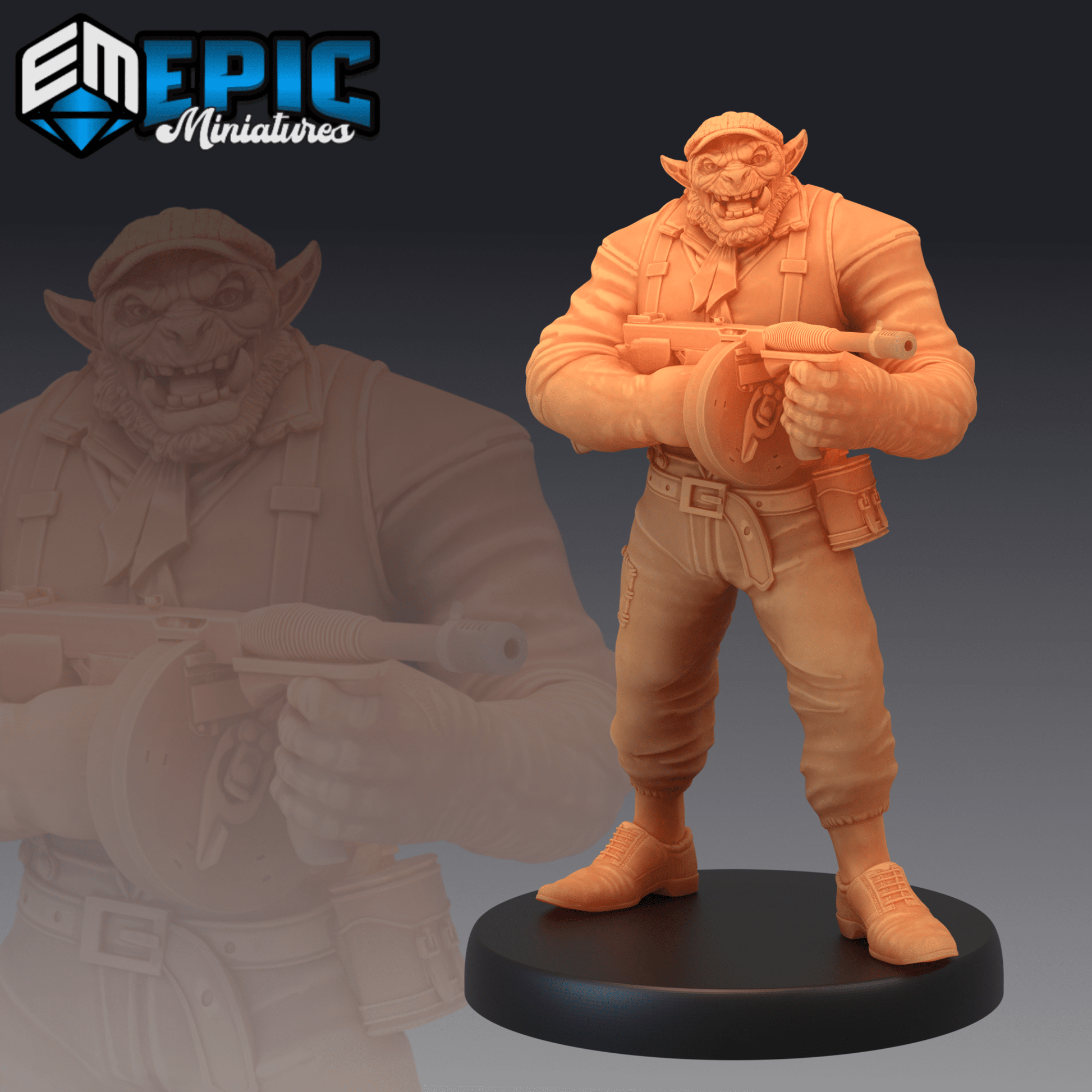 Orc Henchman Miniature - D - 28mm