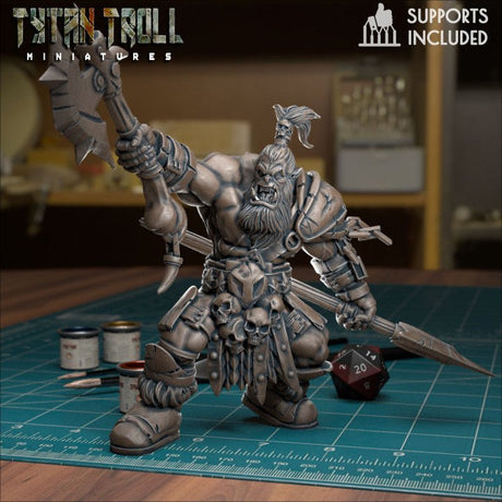 Orc Raiders Miniature | C - Tabletop RPG & D&D miniature. Perfect for wargaming & collectors