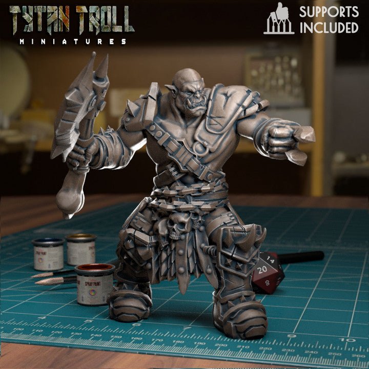 Orc Raiders Miniature - D - 28mm