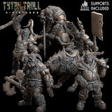 Orc Raiders Miniature set 2 | E - Tabletop RPG & D&D miniature. Perfect for wargaming & collectors