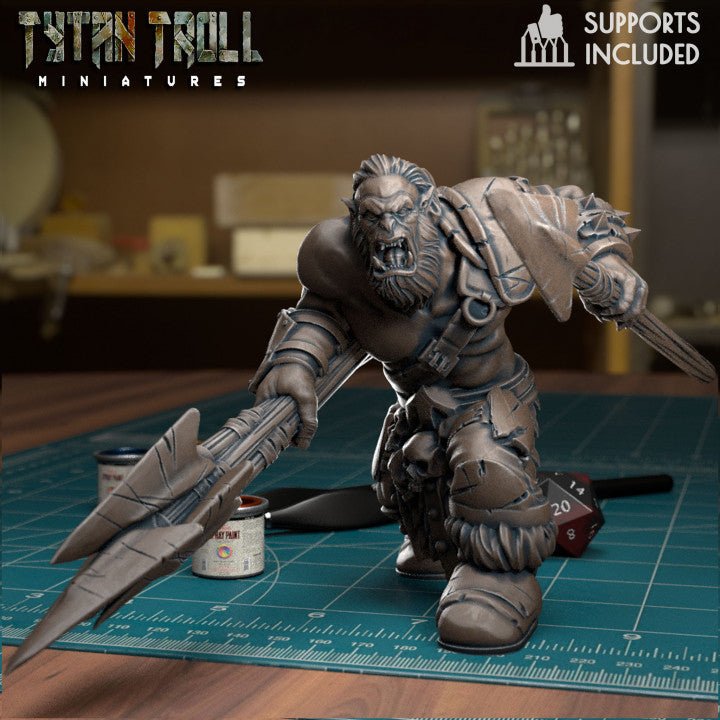 Orc Raiders Miniature | F - Tabletop RPG & D&D miniature. Perfect for wargaming & collectors