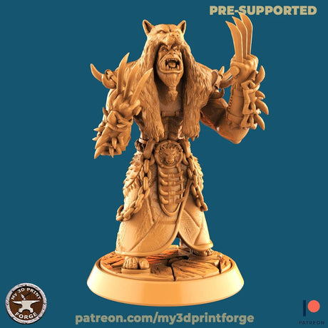 Orc Shaman Miniature | A - Tabletop RPG & D&D miniature. Perfect for wargaming & collectors