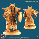 Orc Shaman Miniature | B - Tabletop RPG & D&D miniature. Perfect for wargaming & collectors