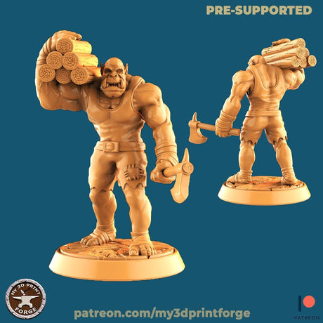 Orc Warband Miniature | A - Tabletop RPG & D&D miniature. Perfect for wargaming & collectors