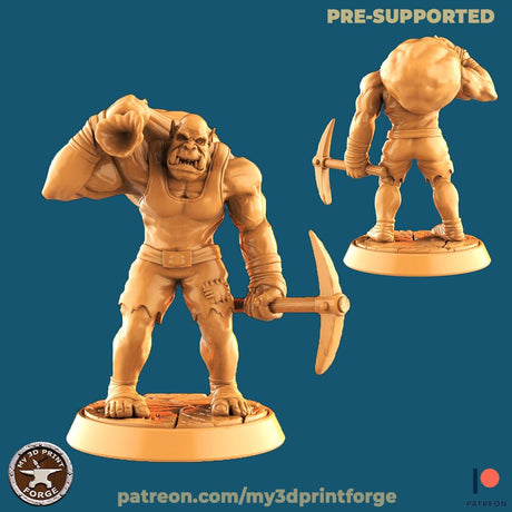 Orc Warband Miniature | B - Tabletop RPG & D&D miniature. Perfect for wargaming & collectors