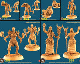 Orc Warband Miniature | Set of 6 - Tabletop RPG & D&D miniature. Perfect for wargaming & collectors