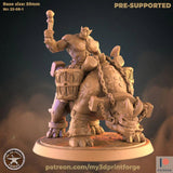 Orc warlock Leaders Miniature | E - Tabletop RPG & D&D miniature. Perfect for wargaming & collectors