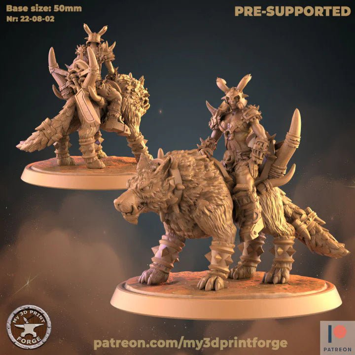 Orc warlock Leaders Miniature | F - Tabletop RPG & D&D miniature. Perfect for wargaming & collectors