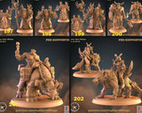 Orc warlock Leaders Miniature | Set of 6 - Tabletop RPG & D&D miniature. Perfect for wargaming & collectors