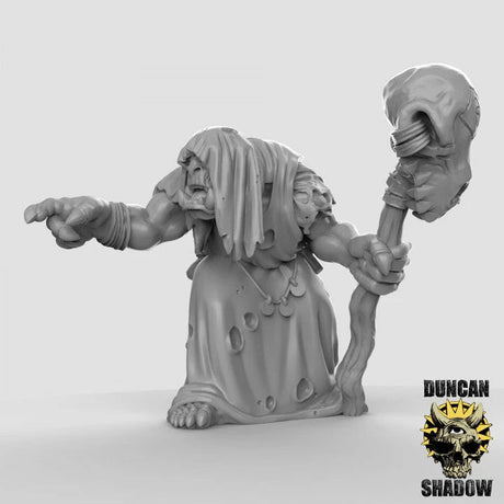 Orc Warlock Miniature | A - Tabletop RPG & D&D miniature. Perfect for wargaming & collectors