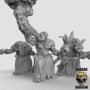 Orc Warlock Miniature | Set of 3 - Tabletop RPG & D&D miniature. Perfect for wargaming & collectors