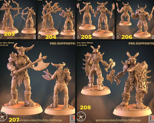 Orc Warrior Miniature - Set of 6 - 28mm