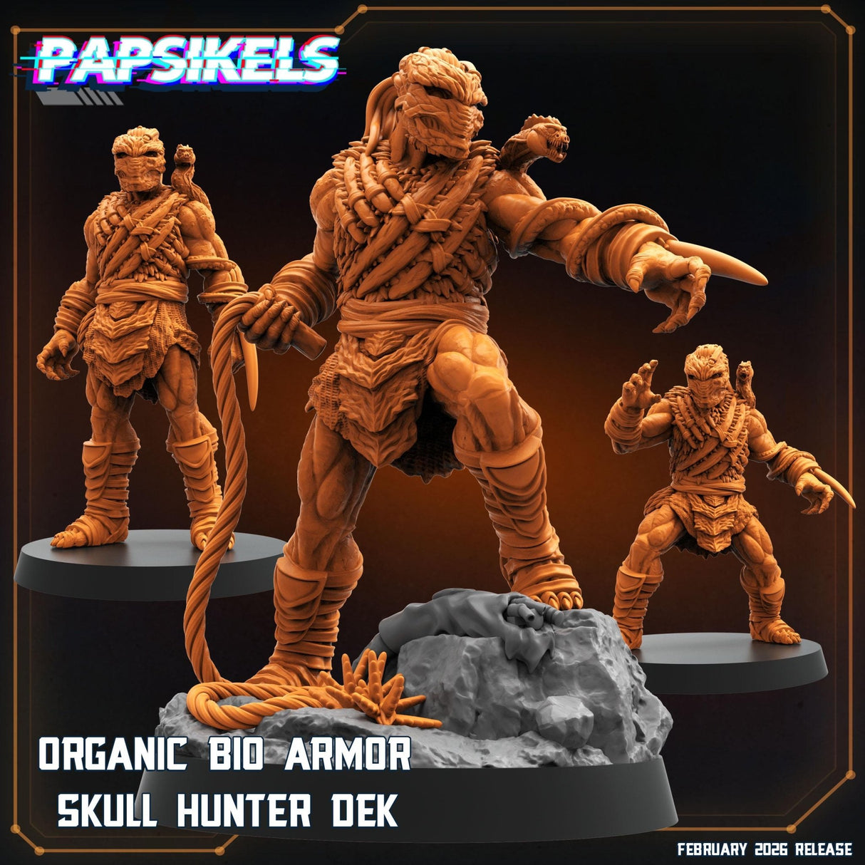 Organic Skull Hunter | A - C - Tabletop RPG & D&D miniature. Perfect for wargaming & collectors
