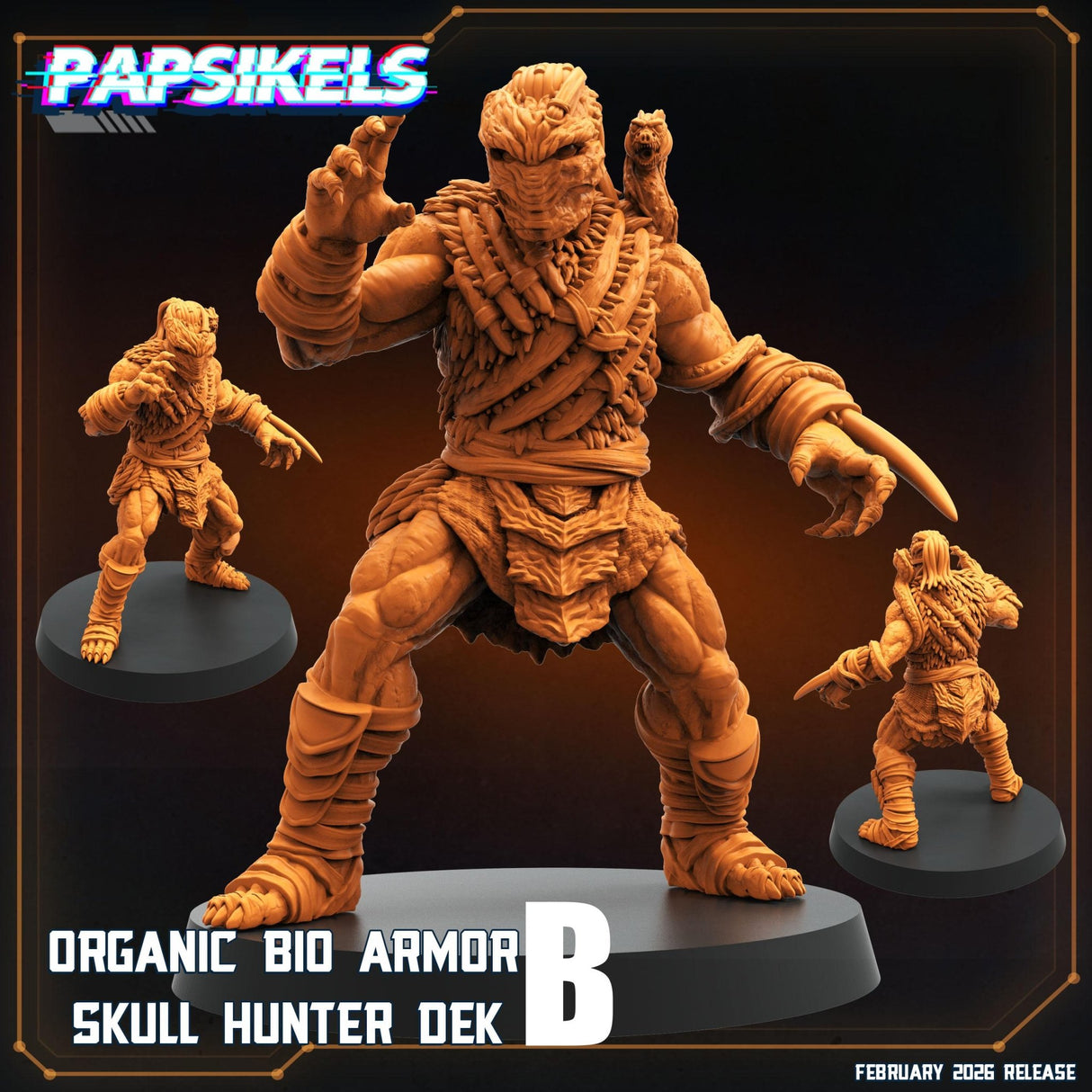 Organic Skull Hunter | B - Tabletop RPG & D&D miniature. Perfect for wargaming & collectors
