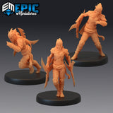 Orient Assassin Miniature | Set of 3 - Tabletop RPG & D&D miniature. Perfect for wargaming & collectors