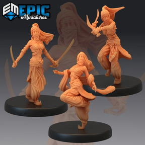 Orient Princess Miniature | Set of 3 - Tabletop RPG & D&D miniature. Perfect for wargaming & collectors