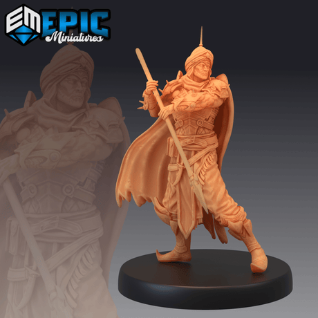Orient Warrior Miniature | B - Tabletop RPG & D&D miniature. Perfect for wargaming & collectors