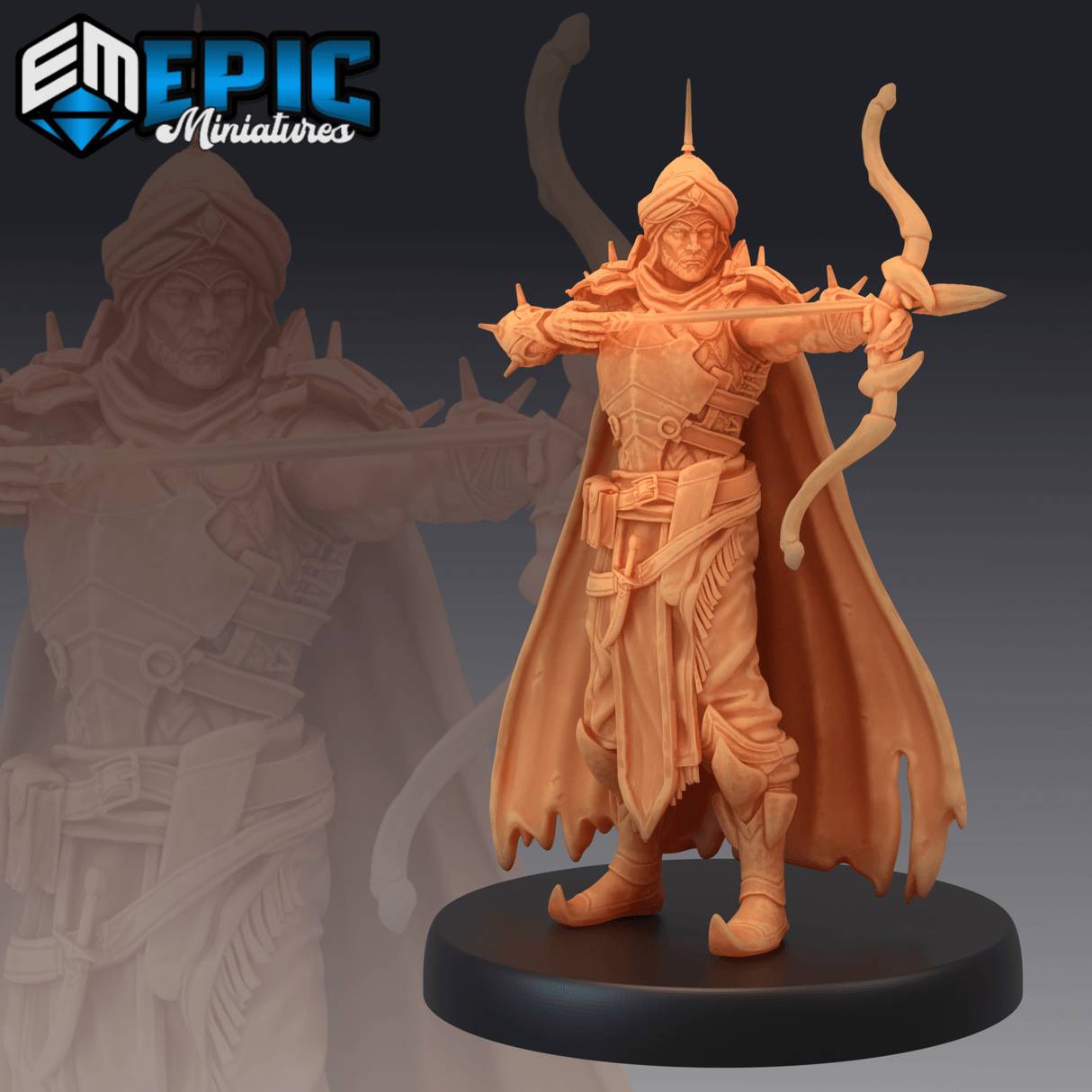 Orient Warrior Miniature | C - Tabletop RPG & D&D miniature. Perfect for wargaming & collectors