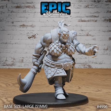Orog Female Miniature | A - Tabletop RPG & D&D miniature. Perfect for wargaming & collectors