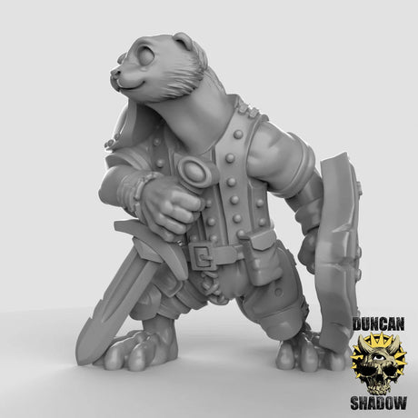 Otter Folk Miniature | B - Tabletop RPG & D&D miniature. Perfect for wargaming & collectors