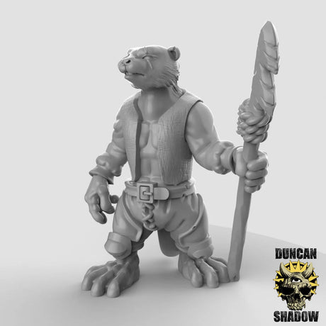 Otter Folk Miniature fishmen | C - Tabletop RPG & D&D miniature. Perfect for wargaming & collectors