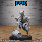 Otterfolk Pirate Miniature | B - Tabletop RPG & D&D miniature. Perfect for wargaming & collectors