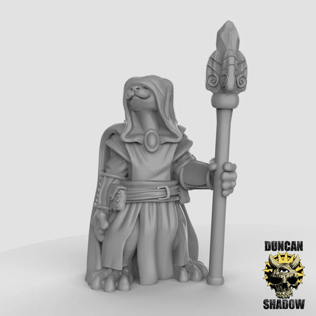 OtterFolk Wizard Miniature | A - Tabletop RPG & D&D miniature. Perfect for wargaming & collectors