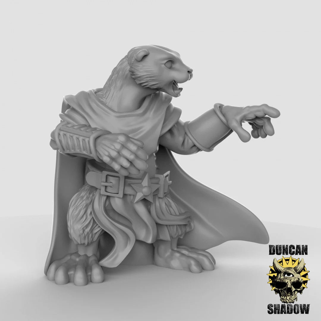 OtterFolk Wizard Miniature | C - Tabletop RPG & D&D miniature. Perfect for wargaming & collectors