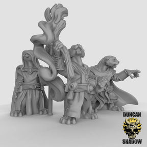 OtterFolk Wizard Miniature | Set of 3 - Tabletop RPG & D&D miniature. Perfect for wargaming & collectors