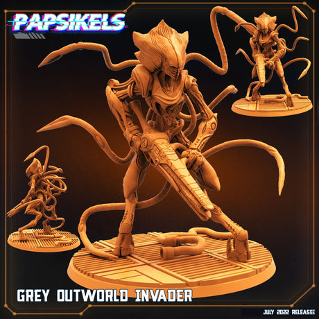 Outworld Alien Miniature | B - Tabletop RPG & D&D miniature. Perfect for wargaming & collectors