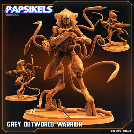 Outworld Alien Miniature | C - Tabletop RPG & D&D miniature. Perfect for wargaming & collectors
