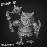 Owl Folk Fighter Paladin Wizard Miniature | B - Tabletop RPG & D&D miniature. Perfect for wargaming & collectors