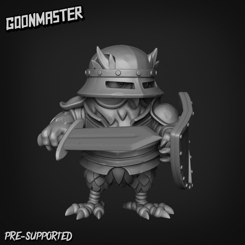 Owl Folk Fighter Paladin Wizard Miniature - E - 32mm