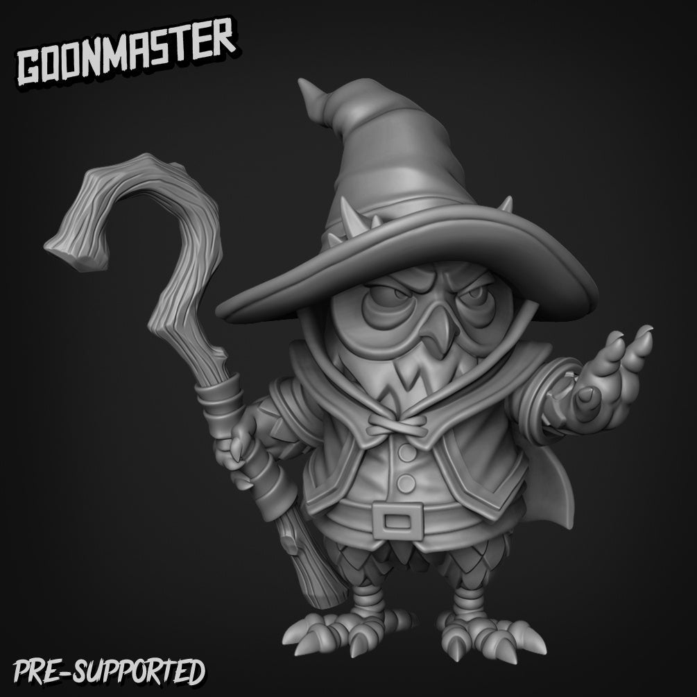 Owl Folk Fighter Paladin Wizard Miniature - G - 28mm