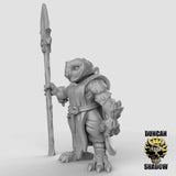 Owl Folk Miniature spearmen | B - Tabletop RPG & D&D miniature. Perfect for wargaming & collectors