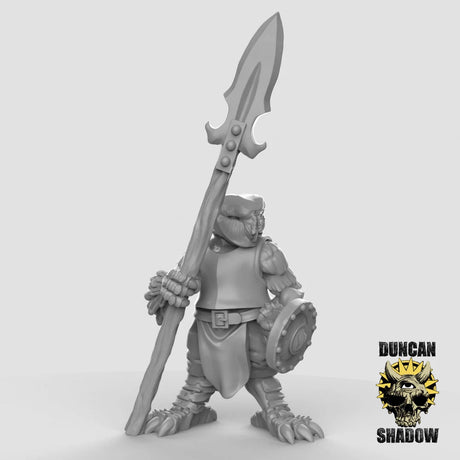Owl Folk Miniature spearmen | C - Tabletop RPG & D&D miniature. Perfect for wargaming & collectors
