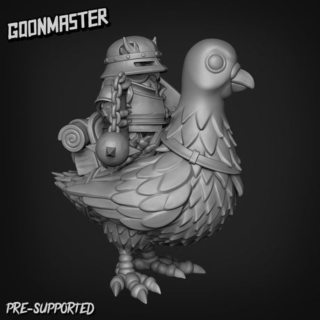 Owl Folk Mounted Rider Miniature | A - Tabletop RPG & D&D miniature. Perfect for wargaming & collectors