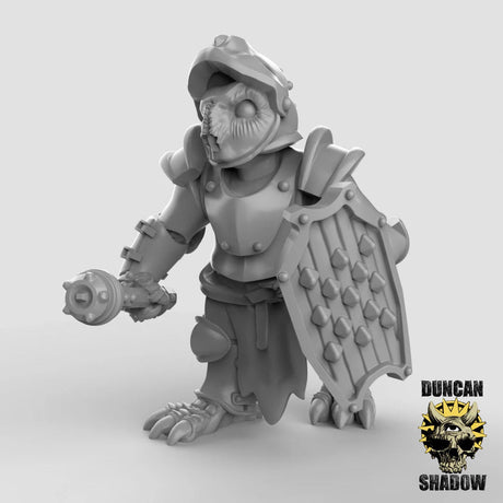 Owl Folk Warrior Miniature Knight | A - Tabletop RPG & D&D miniature. Perfect for wargaming & collectors