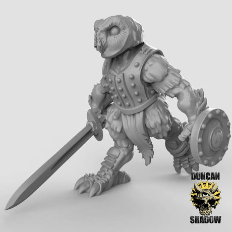 Owl Folk Warrior Miniature ranger | B - Tabletop RPG & D&D miniature. Perfect for wargaming & collectors